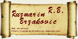 Ruzmarin Brzaković vizit kartica